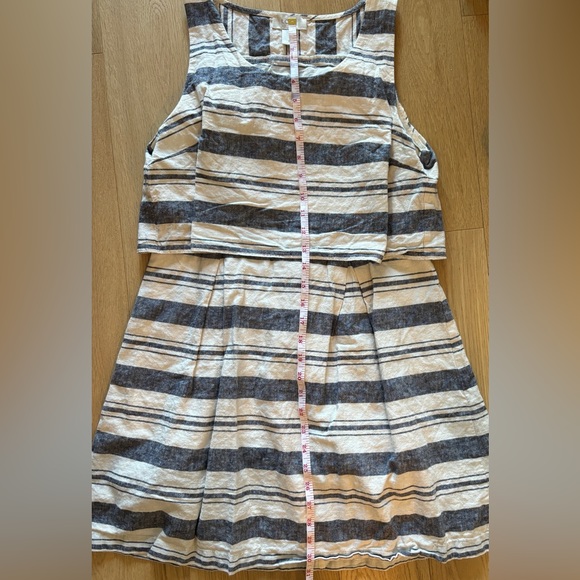 LOFT Striped Linen Blend Dress - Picture 4 of 5